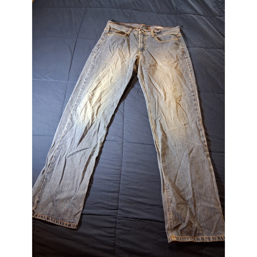 Faded Glory Relaxed Straight Loose Jeans Mens 32x32 Blue 100% Cotton Denim